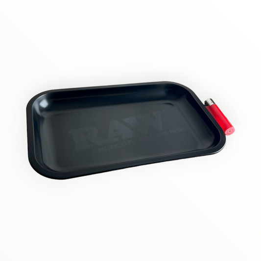 Rolling Tray aus Metall | "Black" | M | RAW