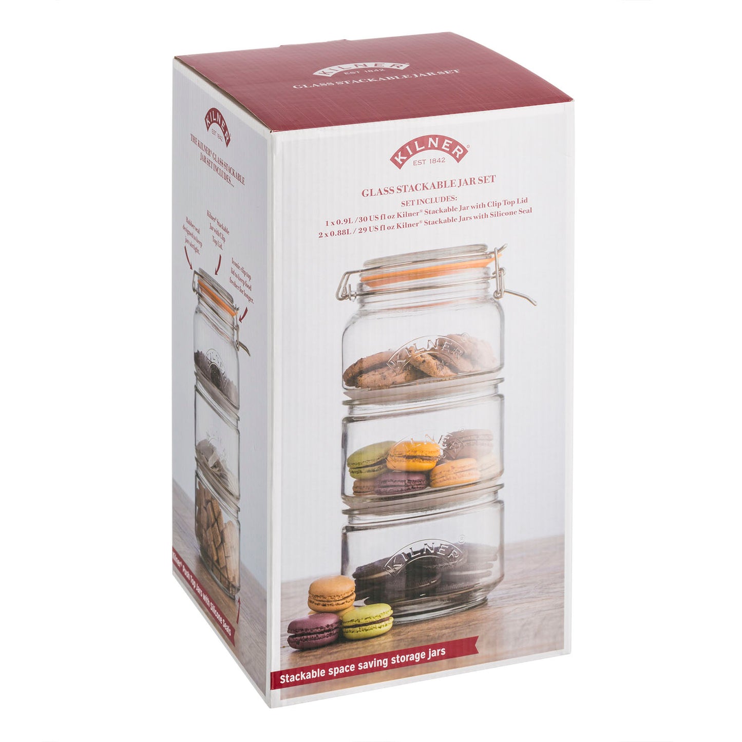 Stapelbare Vorratsgläser | 3er Set je 900 ml