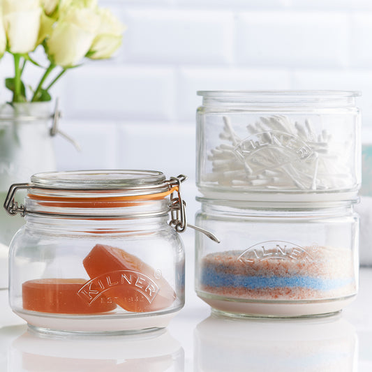 Stapelbare Vorratsgläser | 3er Set je 900 ml