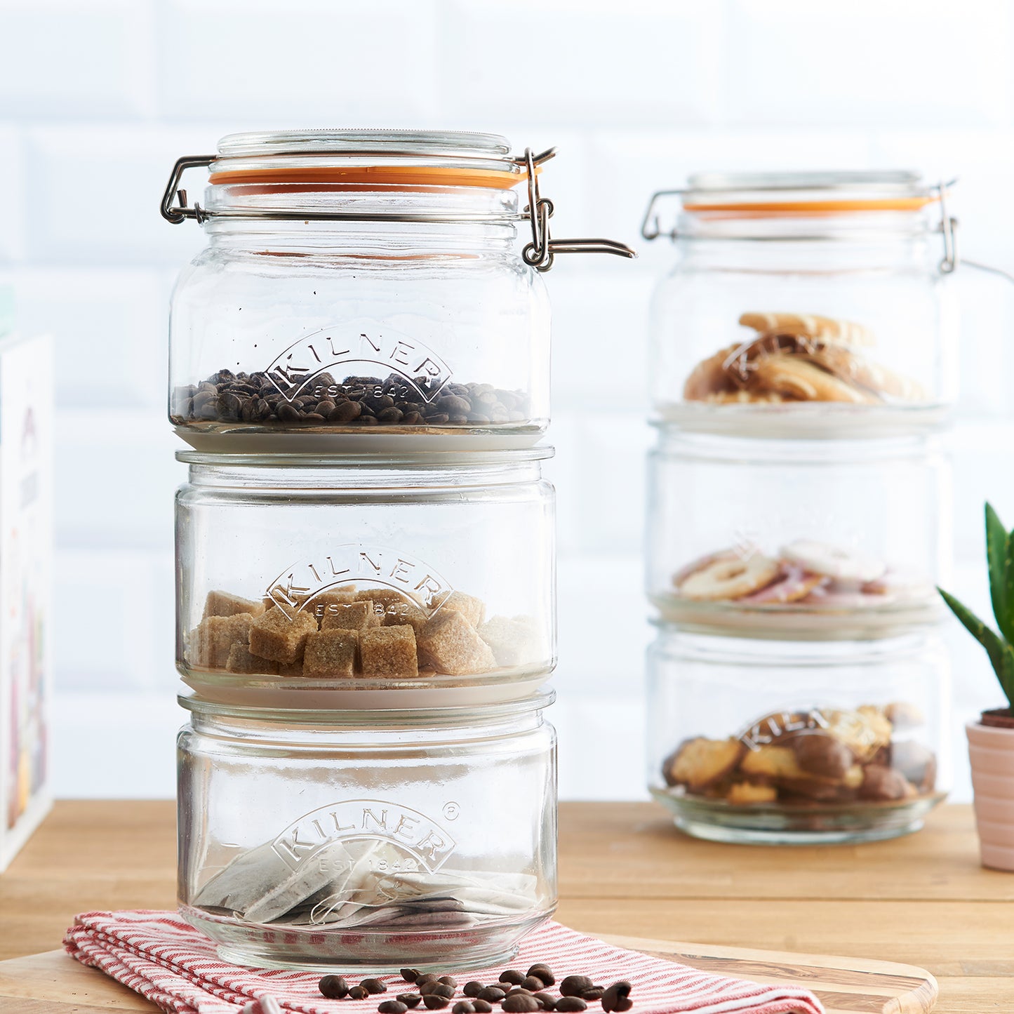 Stapelbare Vorratsgläser | 3er Set je 900 ml