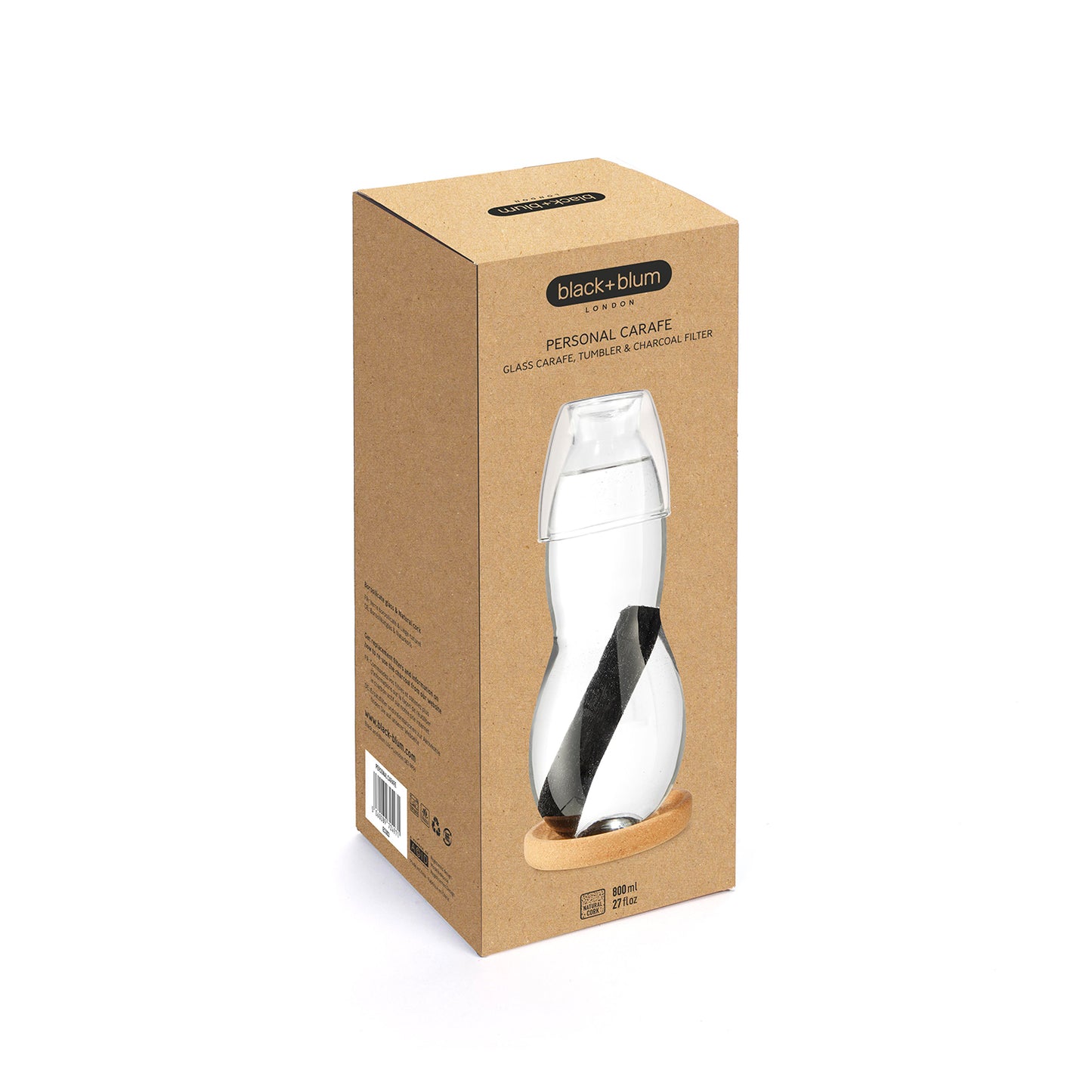 Glaskaraffe mit Trinkglas | 800 ml "Eau Good"