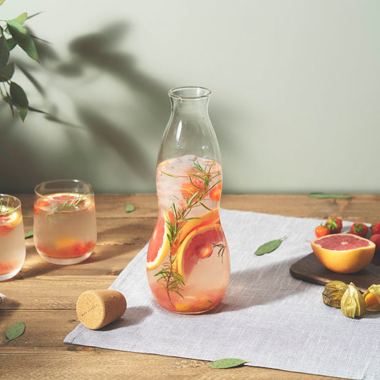 Glaskaraffe mit Aktivkohlefilter | 1,1l "Eau Good"