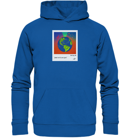 Art by AI | Planet from Space | Hoodie | Print: front (Organic)