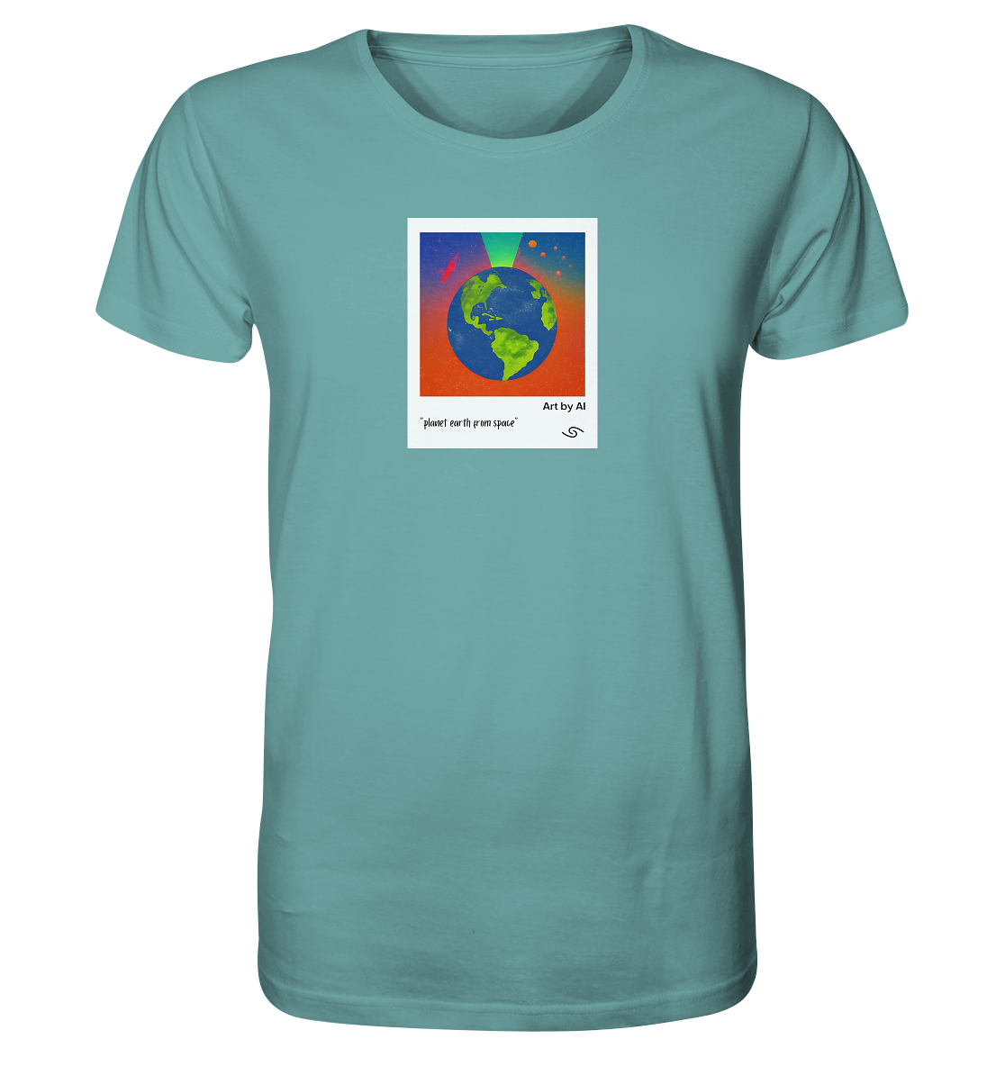 Art by AI | Planet from Space | Shirt | Print: front (Organic)
